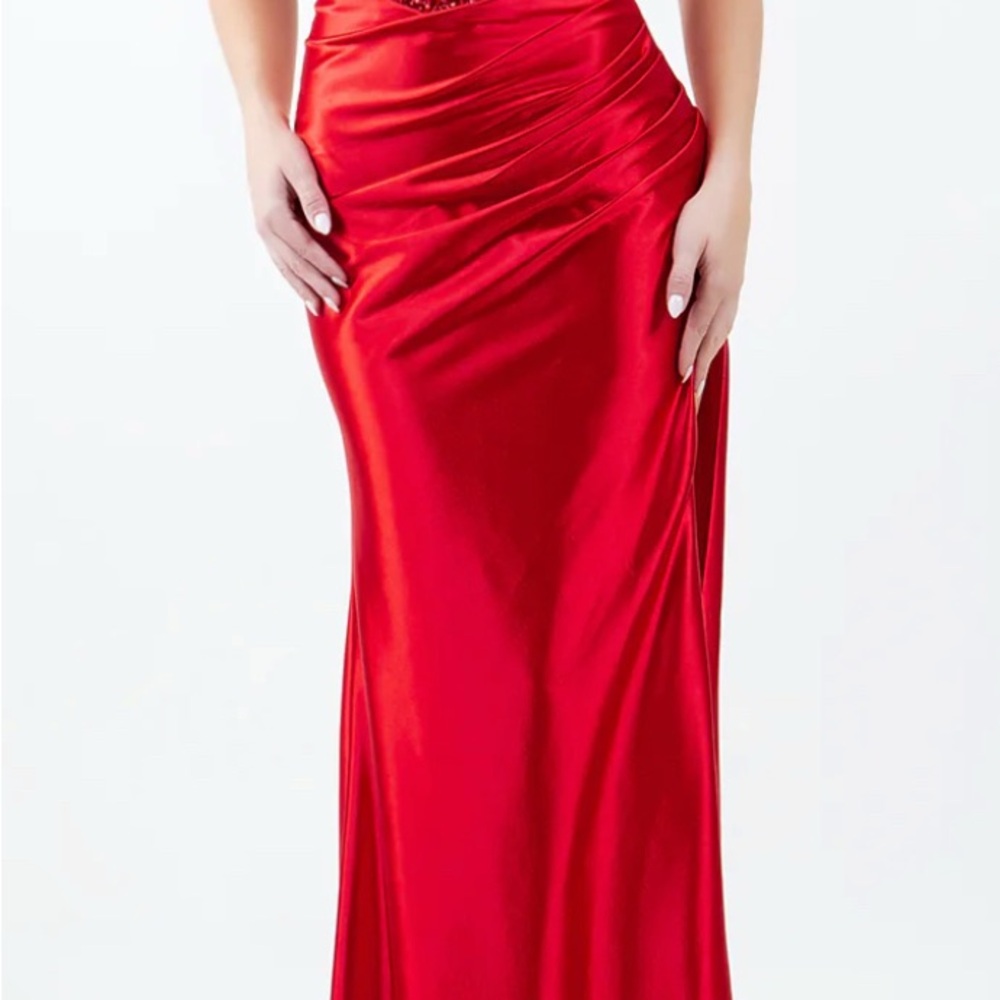 Elegant Red Satin dress
